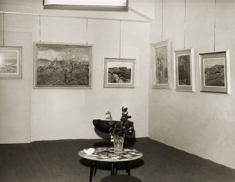 Sala di una mostra personale di Virginio Bianchi fotografia degli anni ‘60